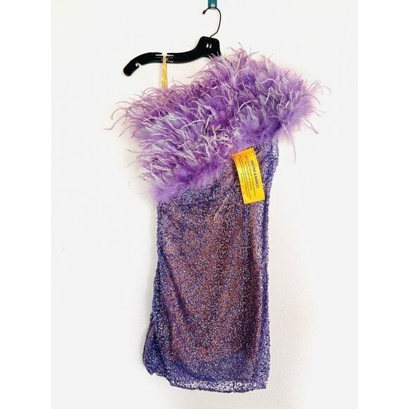 bronx and banco lulu mini dress in lilac L US8 - Picture 7 of 12